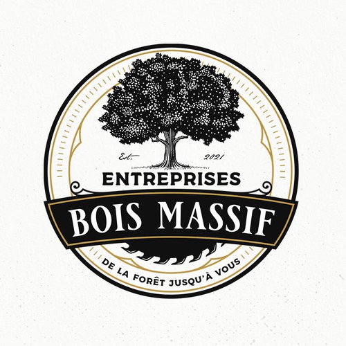 Saw blade logo with the title 'Wood structure logo for Timber frame company'