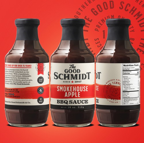 Sauce label with the title 'Labels for BBQ Sauce'