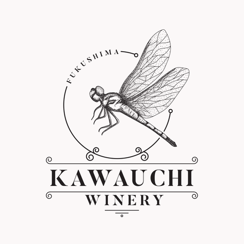 Winery logo with the title 'KAWAUCHI WINERY BRAND'