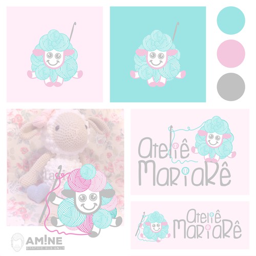 Sheep logo with the title 'Ateliê MariaRê'