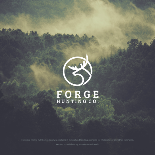 Deer design with the title 'Logo design for a deer nutrition and hunting company'
