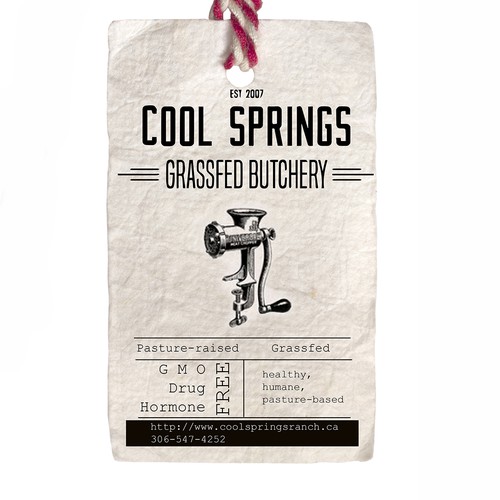 Tag design with the title 'label contest entry'