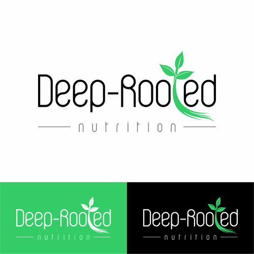 Deep logo with the title 'Deep-Rooted Nutrition Logo concept'