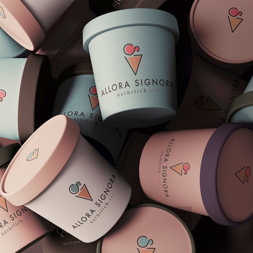 Pack logo with the title 'Ice cream shop'