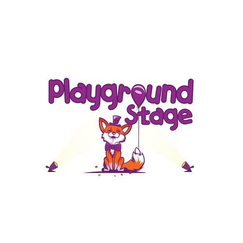 Playground logo with the title 'Character logo design for children theatre '