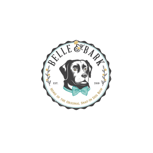 Pet shop logo with the title 'Belle & Bark'