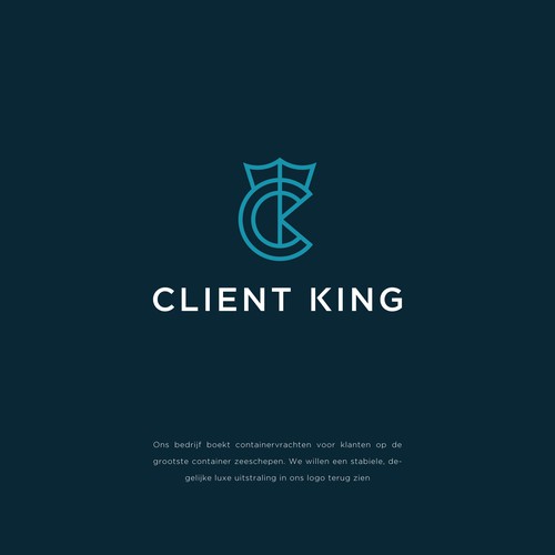 K brand with the title 'Client King Logo'