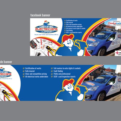 Electrician Business Banner contest