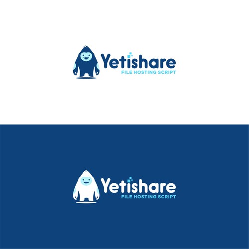 Yeti logo with the title 'YetiShare Logo concept'