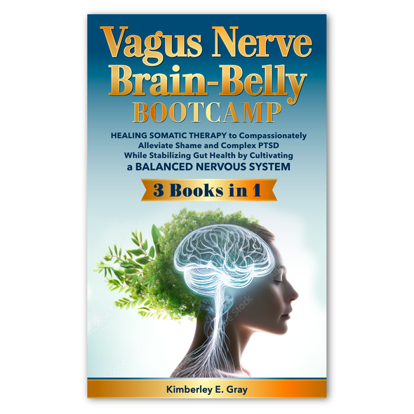 Natural design with the title 'Vagus Nerve Brain-Belly Bootcamp E-book cover'