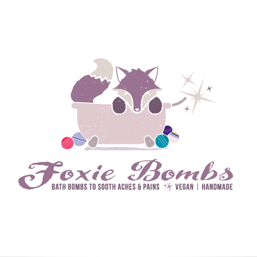 Bomb logo with the title 'Fox Bath Bomb Logo'