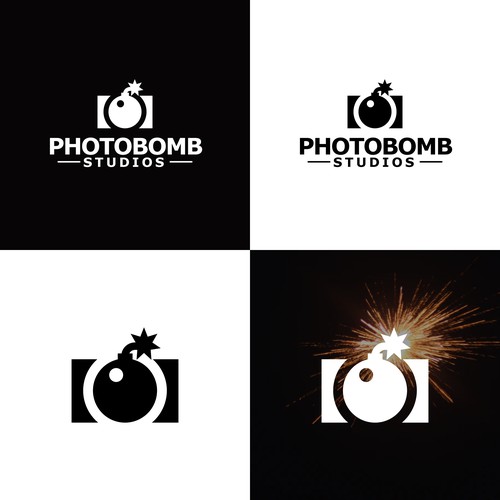 Spark logo with the title 'Photography Bomb Logo'