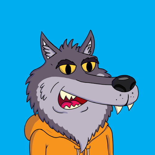 Wolf artwork with the title 'NFT ART Character'