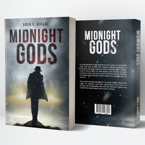 Dark book cover with the title 'Book cover design for a horror novella'