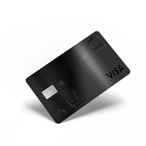 Technology packaging with the title 'Visa Credit Card design'
