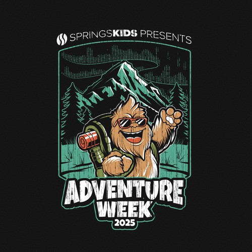 Yeti design with the title 'adventure week 2025'