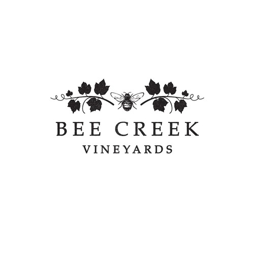 Botanical logo with the title 'A classic, heritage style logo for a vineyard'