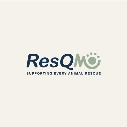 Paw design with the title 'ResQMo'