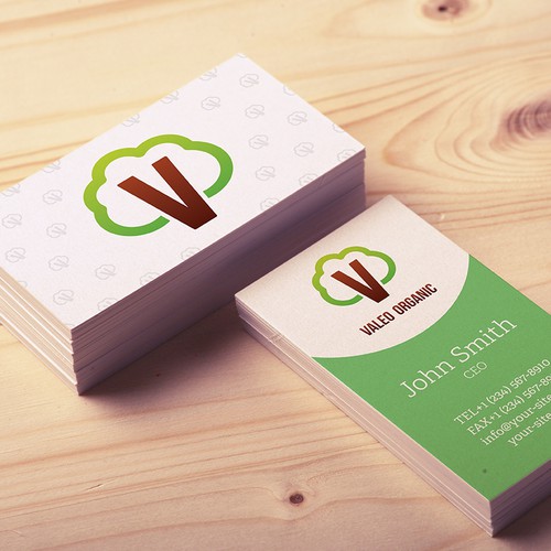 Organic food logo with the title 'Valeo Organic'