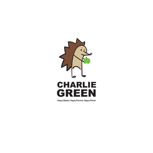 Hedgehog design with the title 'Charlie Green'