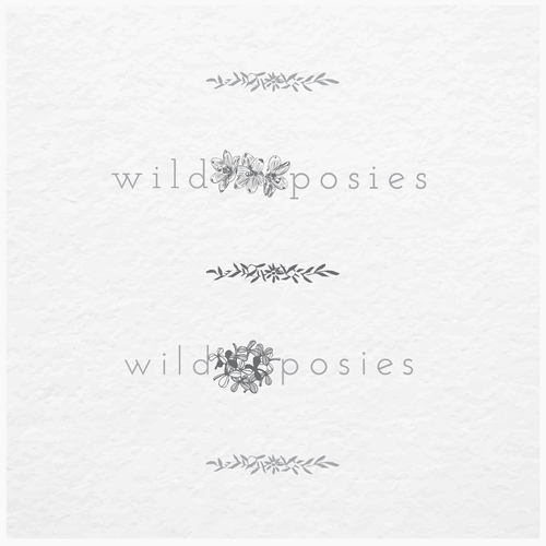 Corporate identity logo with the title 'Logo concept for Wild Posies'