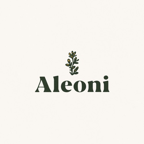 Design with the title 'Brand Identity for Aleoni'