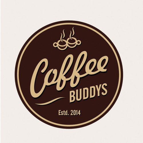 Coffee design with the title 'International coffee brand logo'