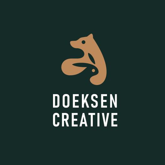 Bad bunny logo with the title 'DOEKSEN CREATIVE'
