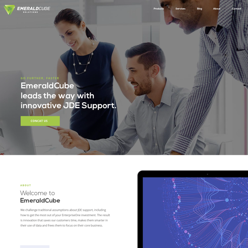 White-space website with the title 'Web design concept'