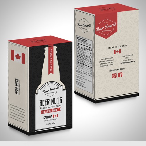 Beer packaging with the title 'package and Logo design'
