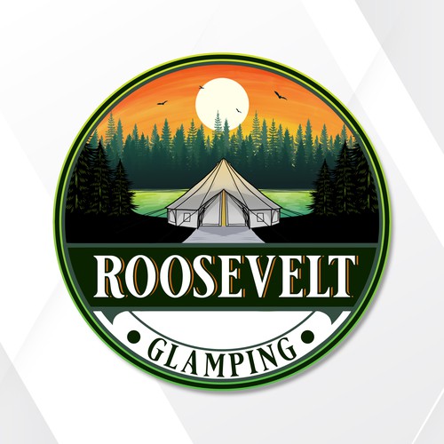 Camp logo with the title 'glamping logo'