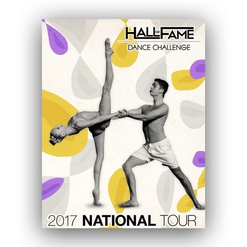 Concert design with the title 'hall of fame dance'