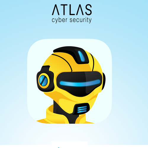 Bot design with the title 'Cyber Security Apps'