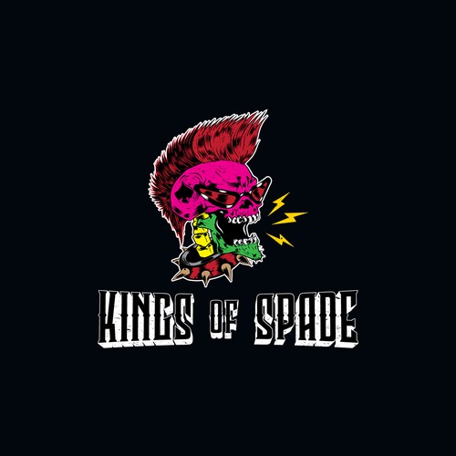 Heavy metal logo with the title 'Kings of Spade'