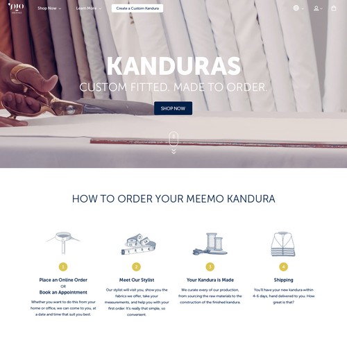 Clothing website with the title 'Ecommerce Fashion Business Website Design'