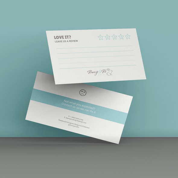 Review design with the title 'Card Insert for Baby Product'