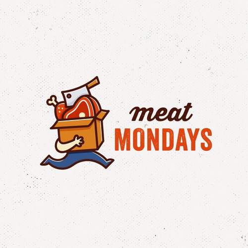 Creative design logo with the title 'Fun logo for a meat subscription company'