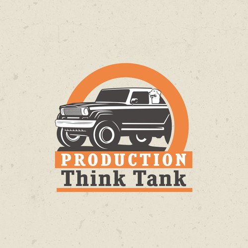 Jeep logo with the title 'Logo for Production ThinkTank'