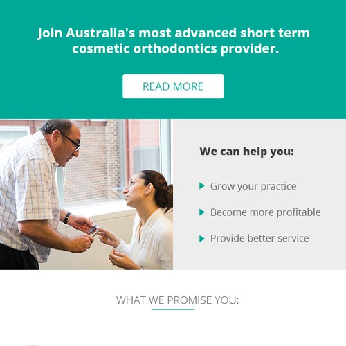 Course design with the title 'Email design for dentistry courses'