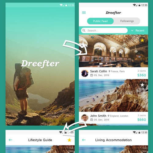 Tour design with the title 'dreefter'