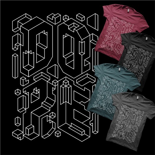 Geometric t-shirt with the title 'Geometrical Shirt Design'