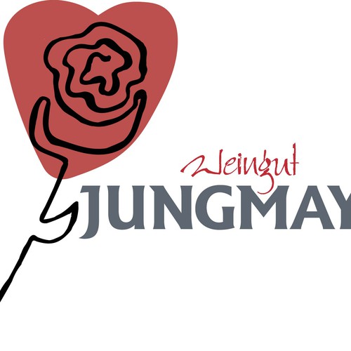 Rose label with the title 'Rose Wine Logo'