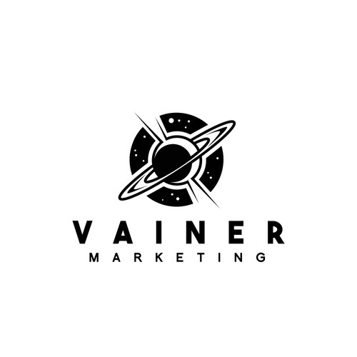 Cosmos design with the title 'quasar logo'