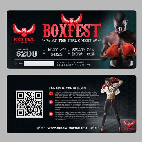 Ticket design with the title 'Event Ticket Design'