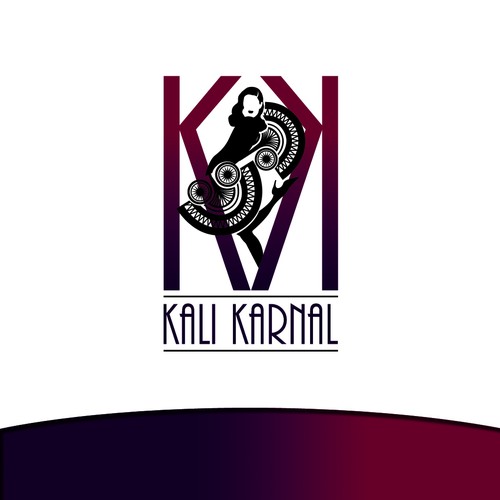 Dance school logo with the title 'Kali Karnal - Logo for Burlesque/Vintage Clothing Boutique'