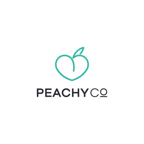 Text logo with the title 'Logo for Peachy Co.'
