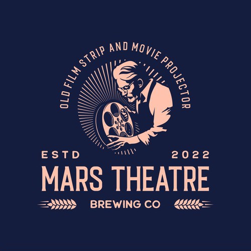 Theater logo with the title 'Vintage logo concept'