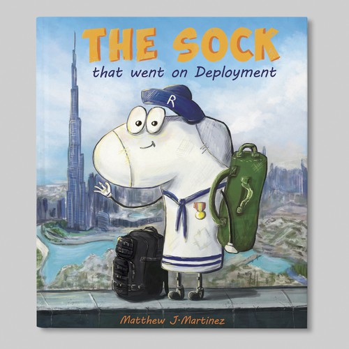 Fairy tale book cover with the title 'Children's book cover illustration'