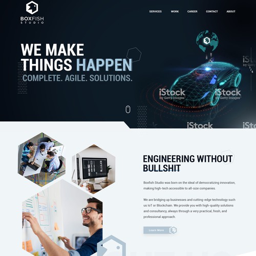 Business website with the title 'Modern website design'