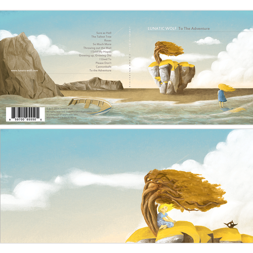 CD artwork with the title 'Lunatic Wolf Require Artwork for their upcoming album!'